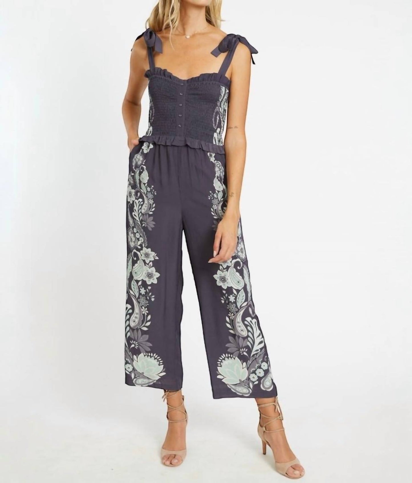 Caballero - Rose Protea Paisley Jumpsuit