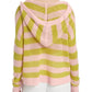 Atm - Cashmere Mesh Stripe Hoodie