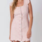 Baby Pink - Scallop Cap Sleeve Mini Dress