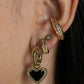 F+H Studios - WHITNEY GEMSTONE HEART EARRINGS
