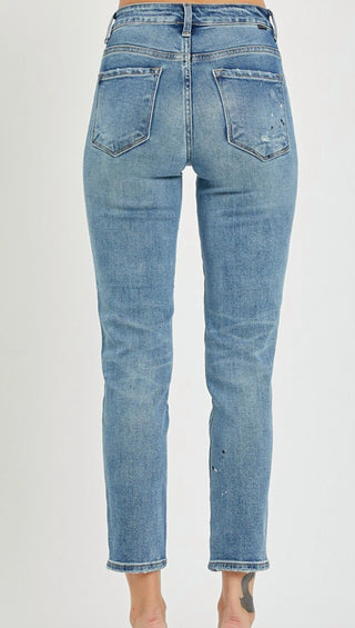 Risen - Calça Jeans Cônica de Cintura Média
