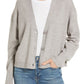French Connection Women's Millia Cardigan in Dove Grey, Size Medium