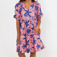 Karlie - Floral Poplin Puff Sleeve Collar Dress