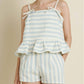 Aureum - Tweed Peplum Camisole Top