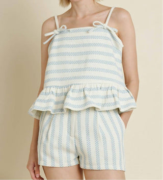 Aureum - Tweed Peplum Camisole Top