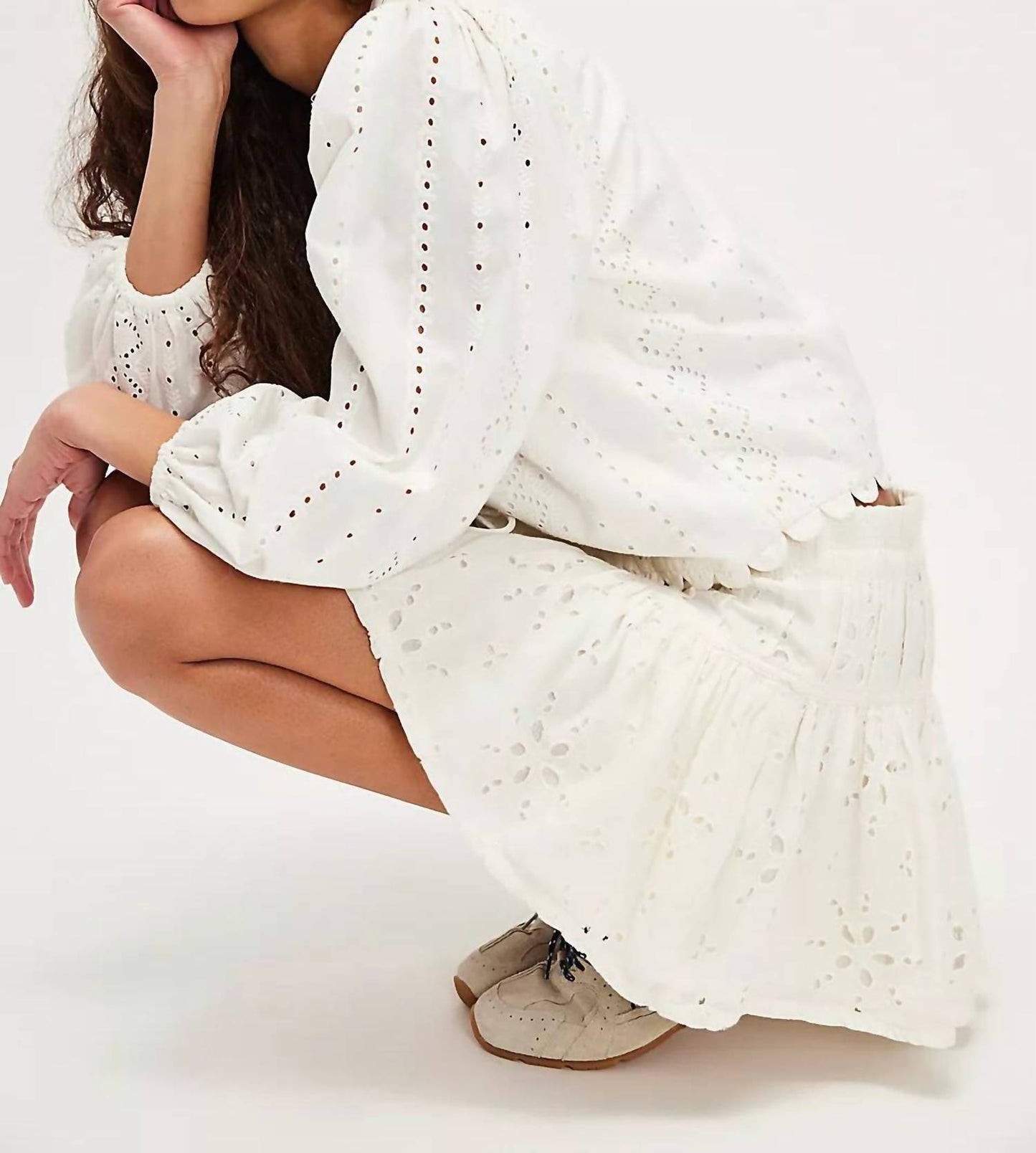 Free People - Roselle Eyelet Mini Skirt