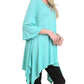Umgee - Crossed Bell Sleeve Asymmetrical Tunic