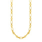 14k Yellow Gold Twisted and Polished Link Necklace