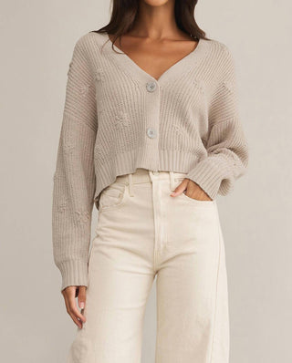 Z Supply - Cardigan curto com decote em V Fleur