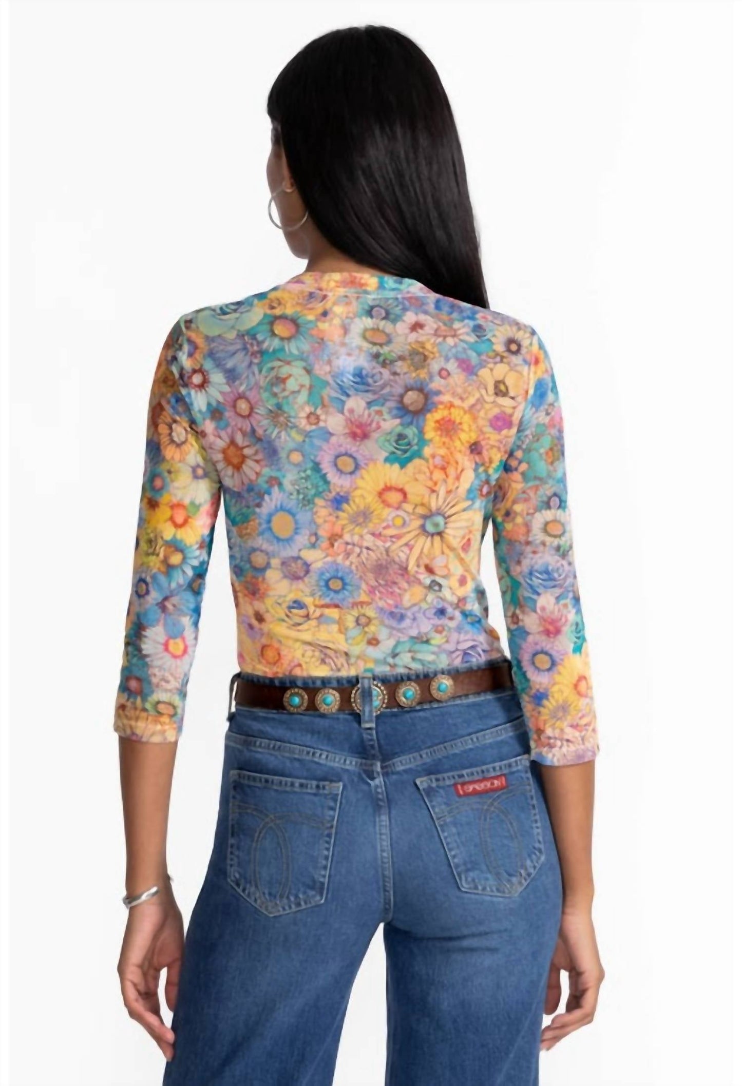 Johnny Was - NATALIE 3/4 MESH TEE