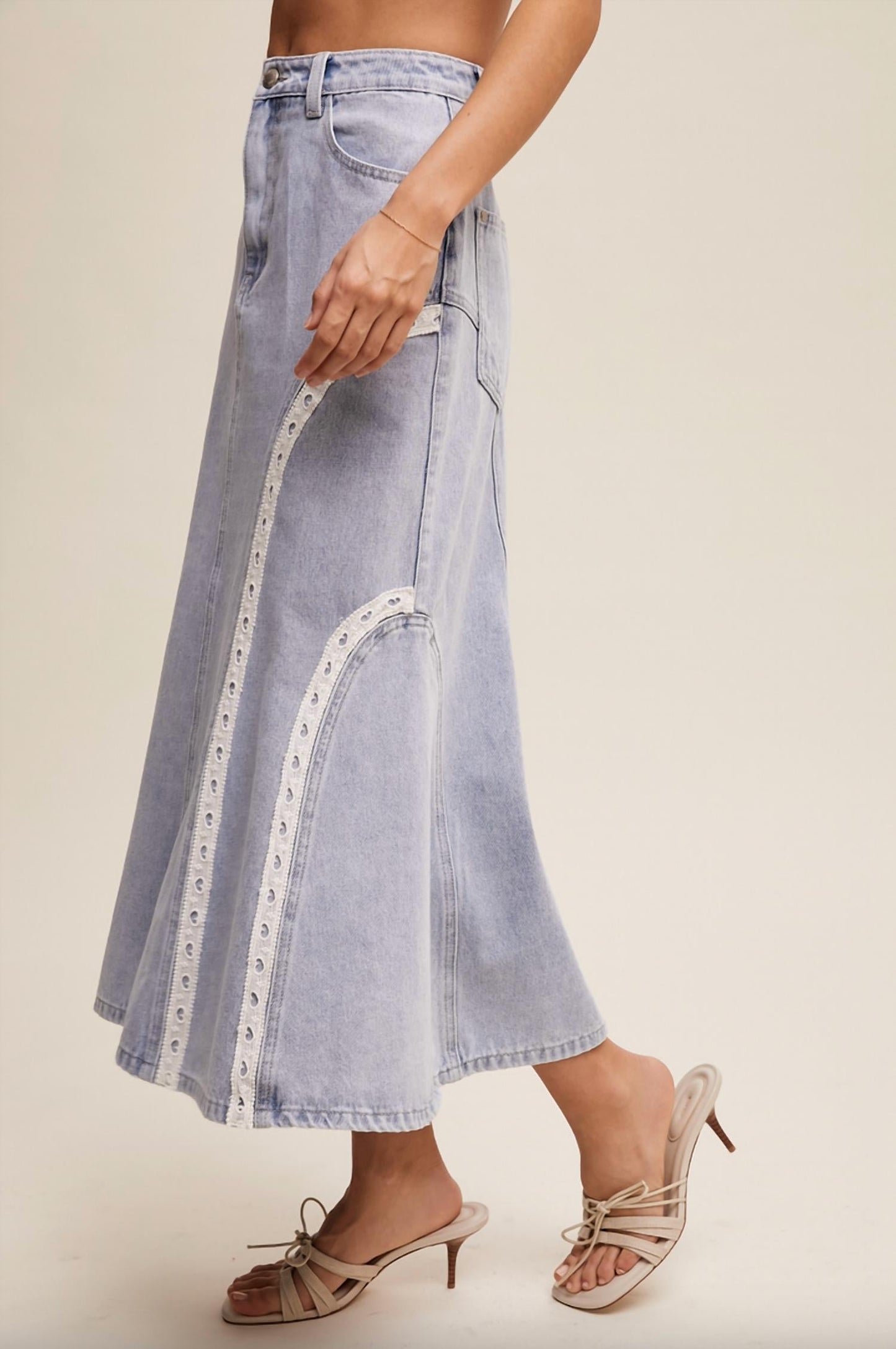 Avenue Zoe - Denim Midi Skirt