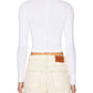 Enza Costa - Supima Baby Rib Long Sleeve Cropped Top