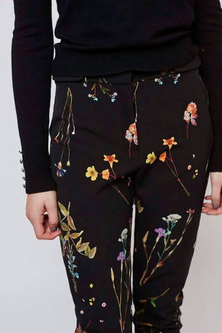 Topshop - Calça Slim Estampada Floral