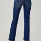 Risen - Mid Rise Ankle Straight Slim Jeans
