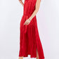 Paparazzi By Biz - Satin Broomstick Long Dress With Waist Tie
