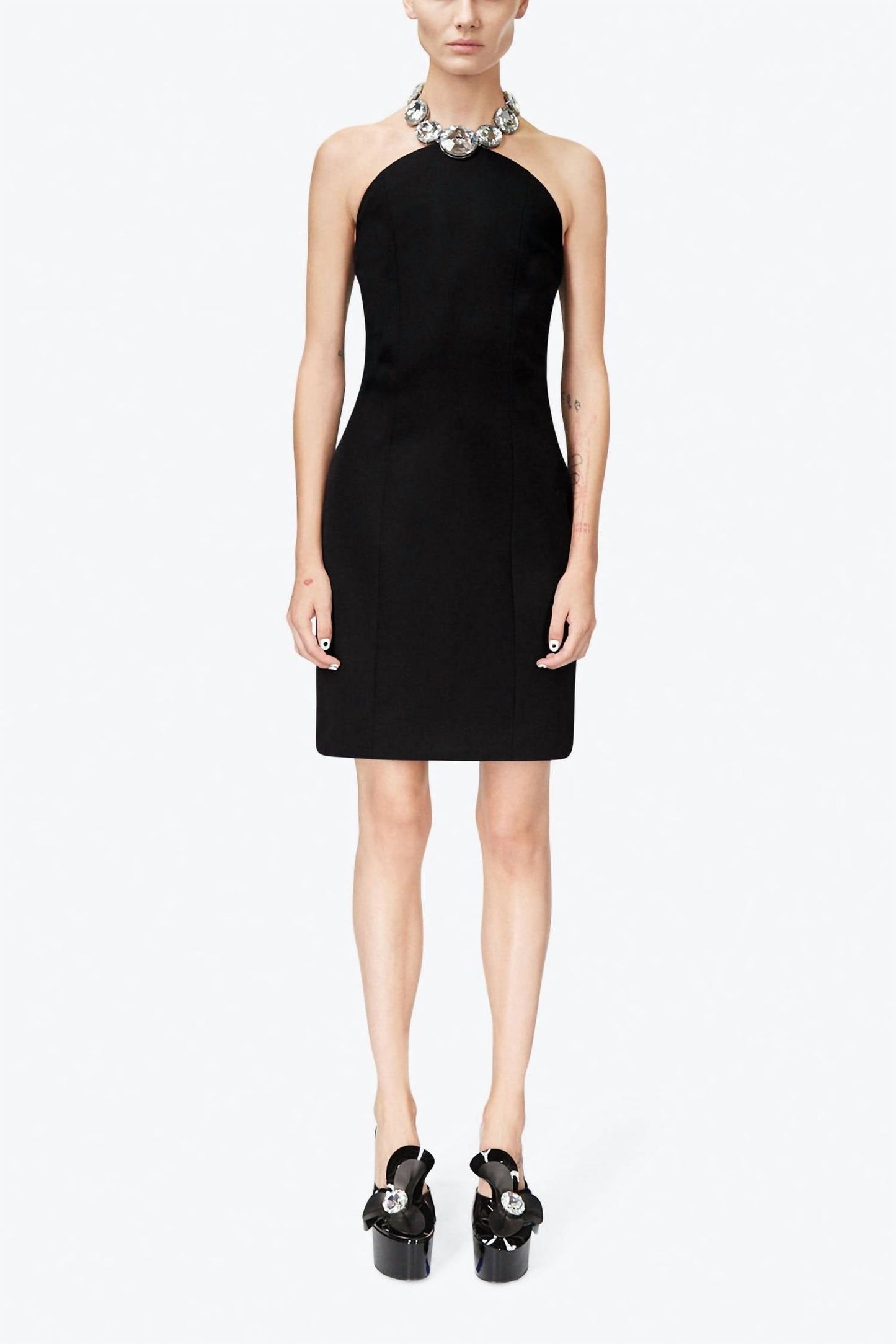 Area - Crystal Halter Dress
