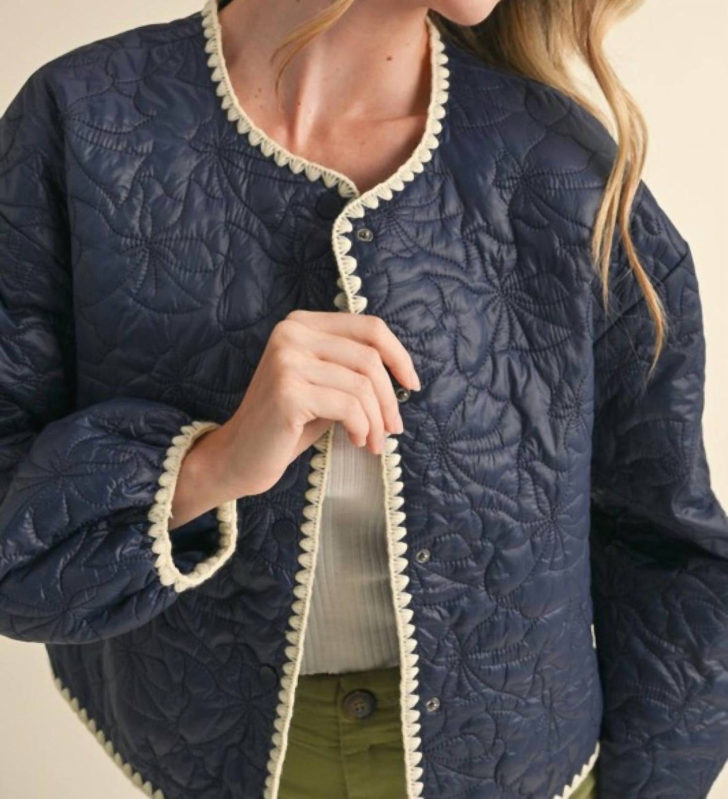 &Merci - NOELLE BOW EMBROIDERED JACKET