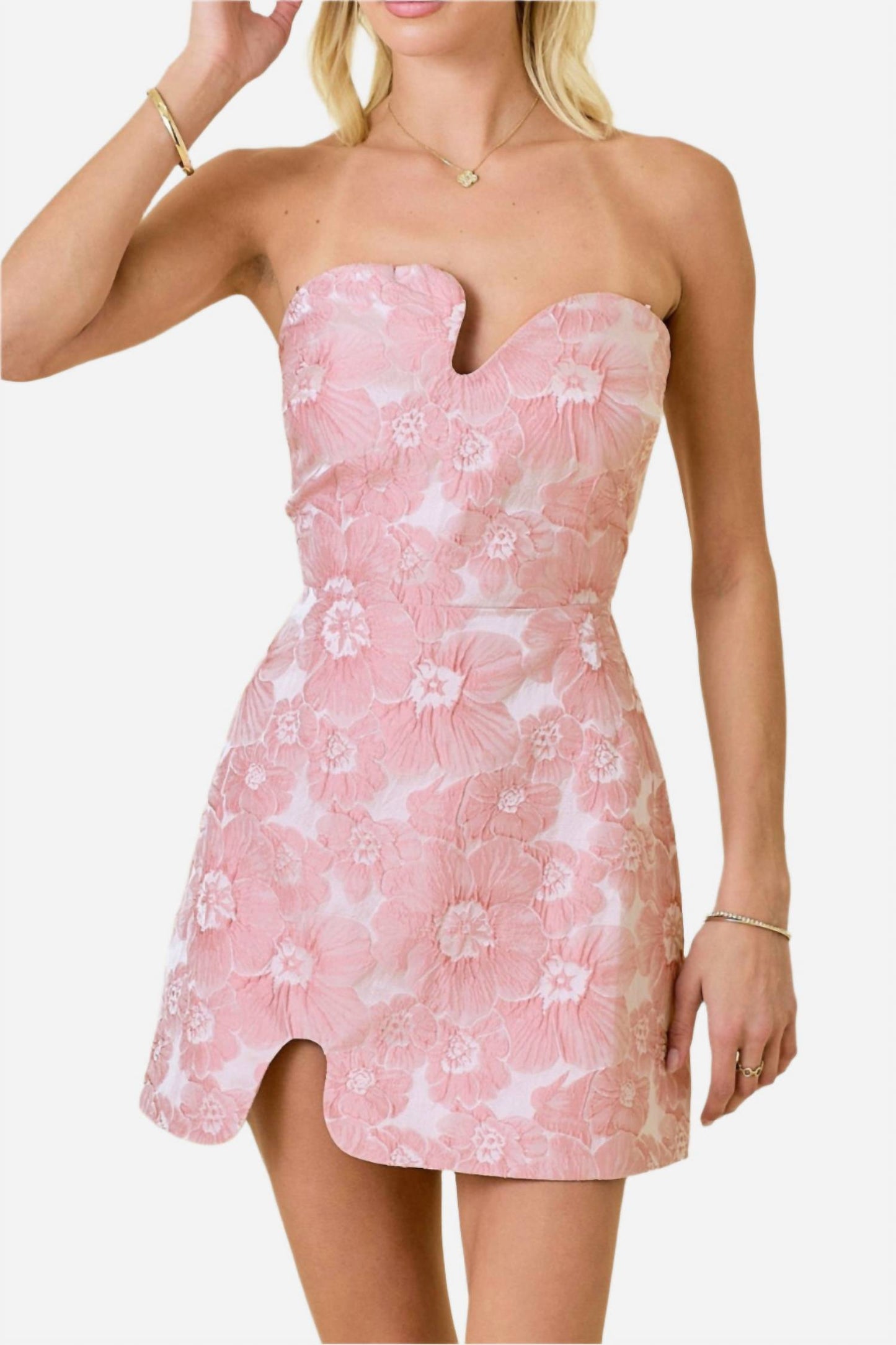 Day + Moon - Floral Puzzle Mini Dress