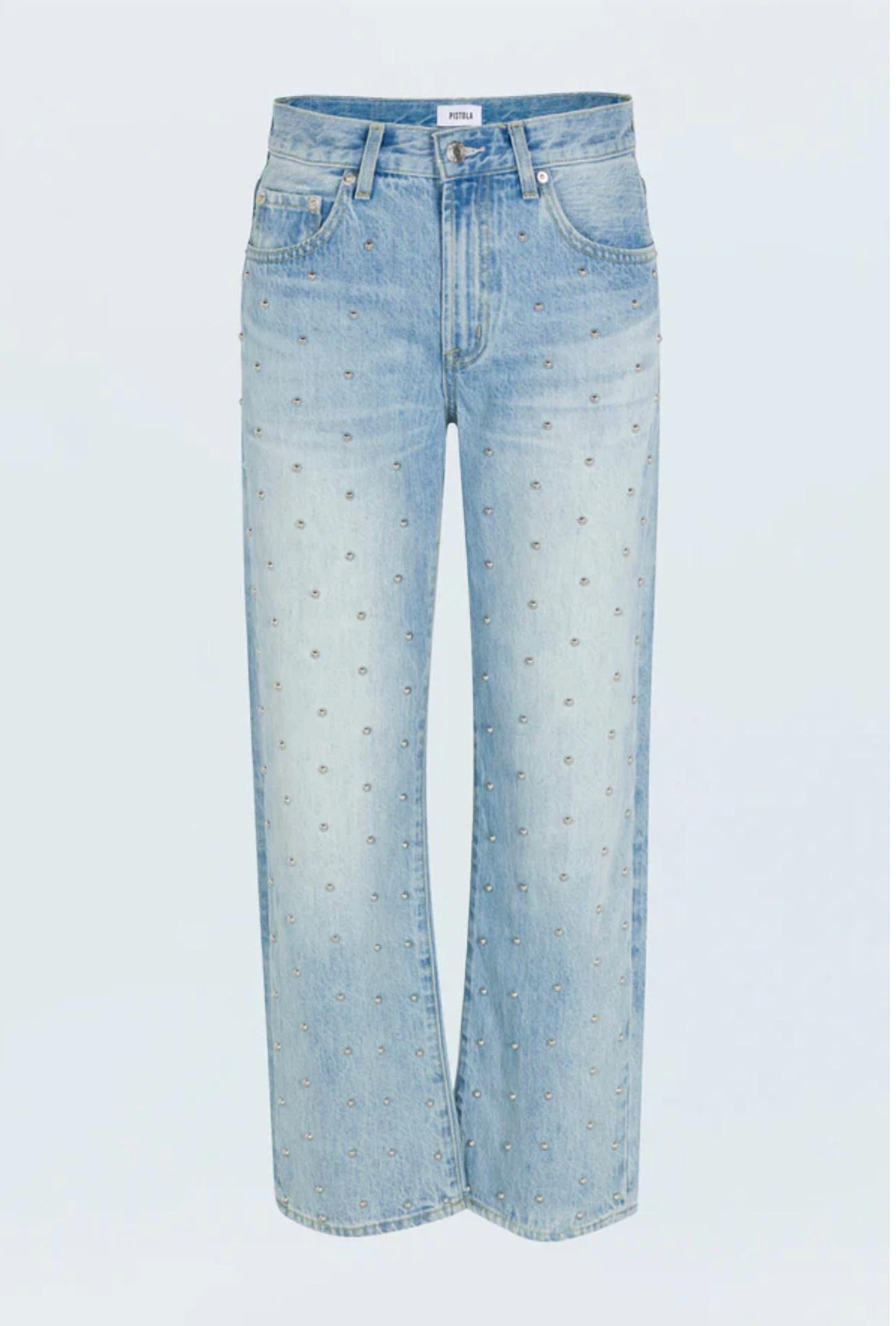 Pistola - Lexi Mid Rise Bowed Studded Denim Jeans