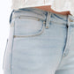 Bayeas - Mid Rise Straight Raw Edge Jean