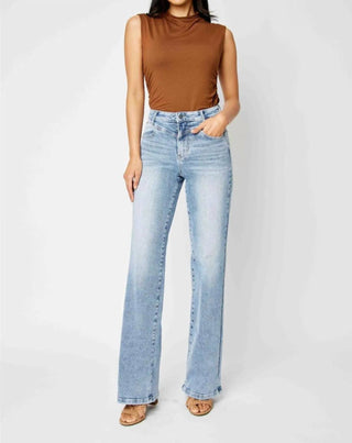 Judy Blue - High Waist Front Yoke Retro Wide Leg Jeans