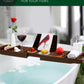 Foldable Bathtub Caddy Tray, Brown