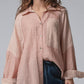 Urban Daizy - Raw Edge Button Up Top
