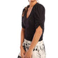 Karen Kane - Ribbed Twist Sleeve V-Neck Top
