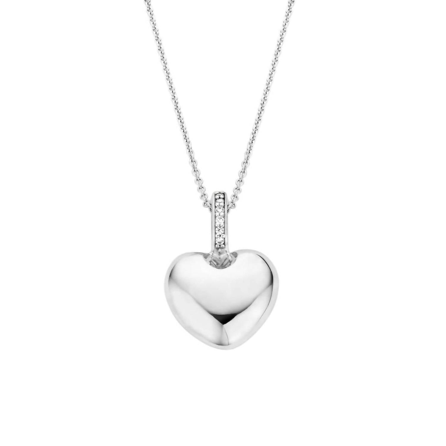 Ti Sento - Women's Puff Heart Necklace