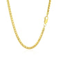 3.1mm 14k Yellow Solid Gold Diamond Cut Round Franco Chain