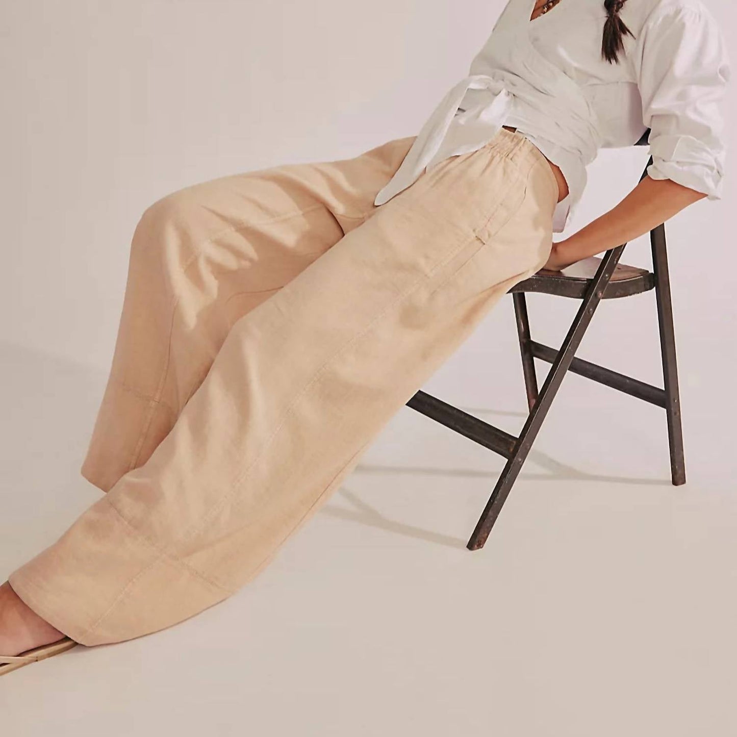 Free People - Days End Linen Pull-on Pants