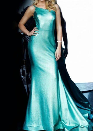 Jovani - Vestido de festa metálico com um ombro só