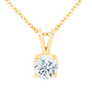 Diana M Jewels - 14kt 0.50 Cts Lab Grown Diamond Solitaire Pendant 3 Prong Necklace
