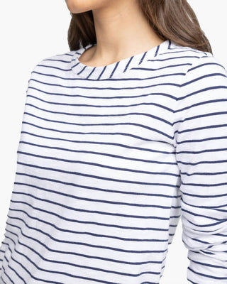 Southern Tide - Camiseta Kimmy Stripe Crewneck Manga Longa