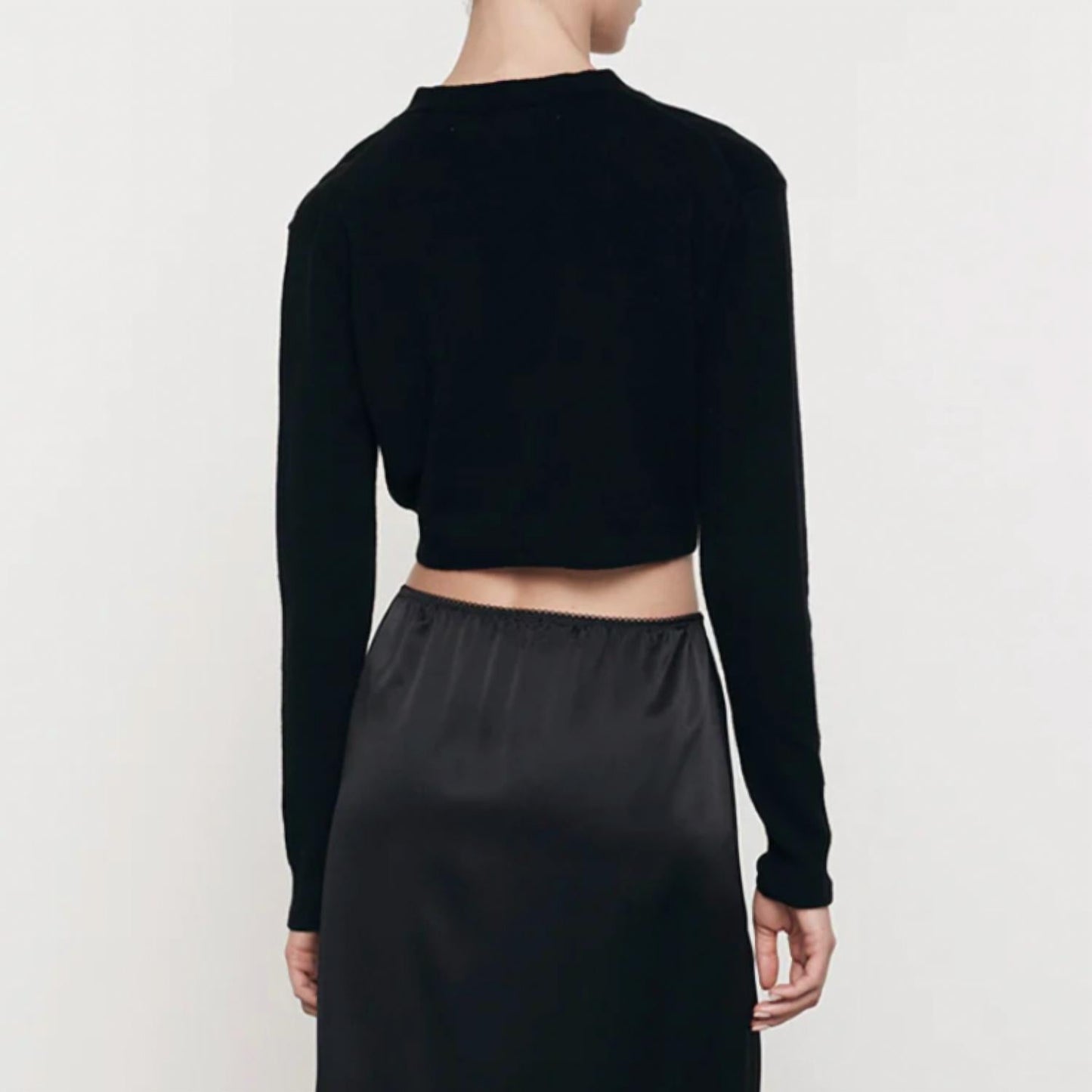 Enza Costa - Cropped V-neck Cardigan