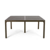 Outdoor Modern Aluminum Dining Table With Woven Accents