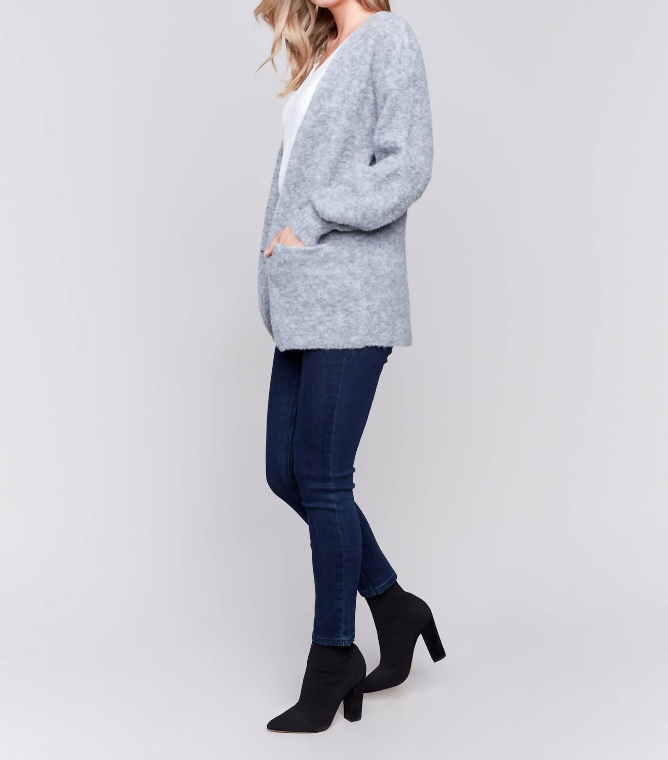 Charlie B - Boucle Knit Long Cardigan