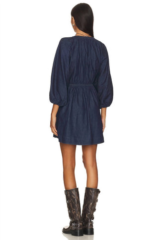 Free People - MINI VESTIDO PORTIA DENIM