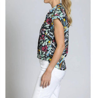 Apny - Blusa envolvente botânica feminina