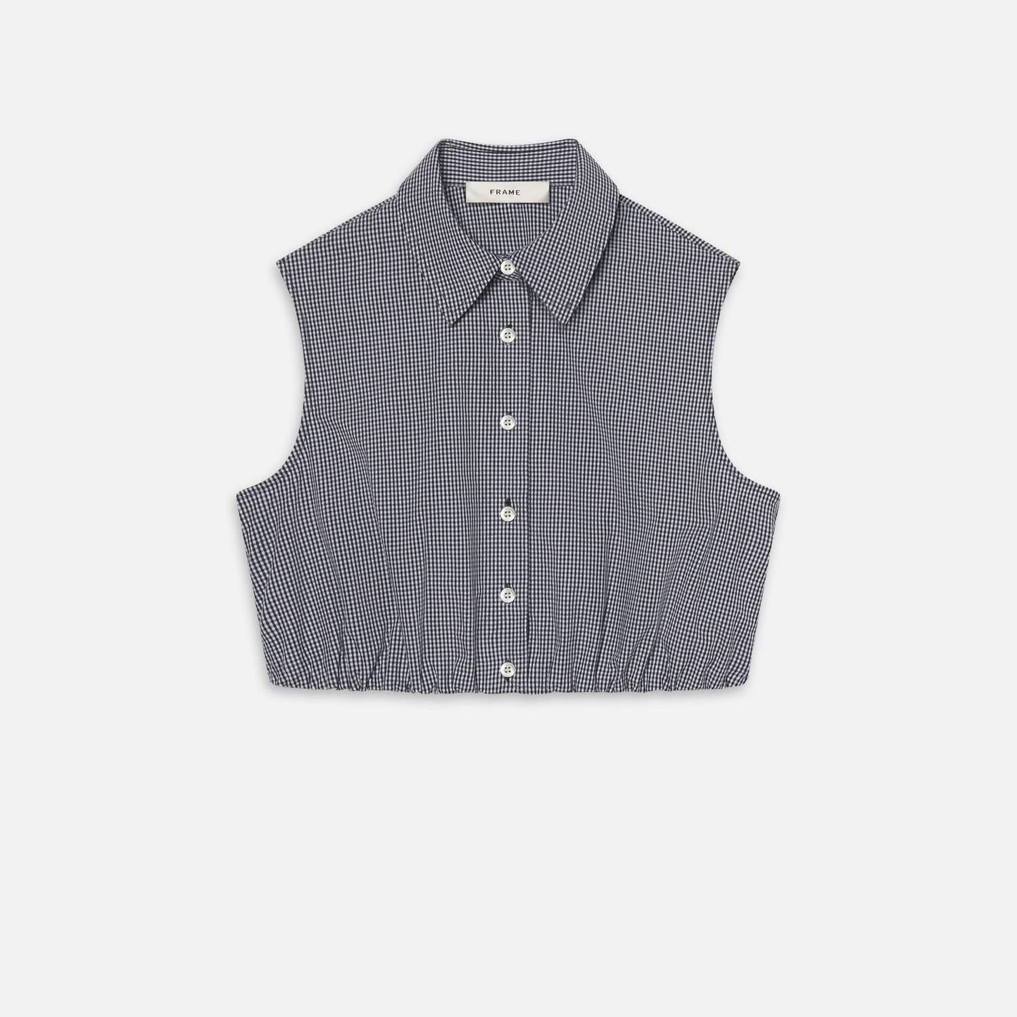 Frame - Collared Cropped Top