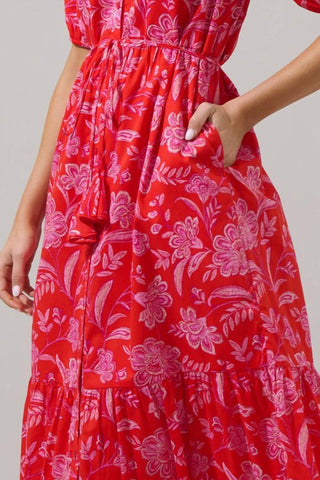 Sugarlips - Cedia Floral Button Midi Dress