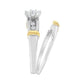 14K Yellow and White Gold 1/3 Cttw Marquise Diamond Cocktail Engagement Ring Set (H-I Color, SI1-SI2 Clarity) - Size 7