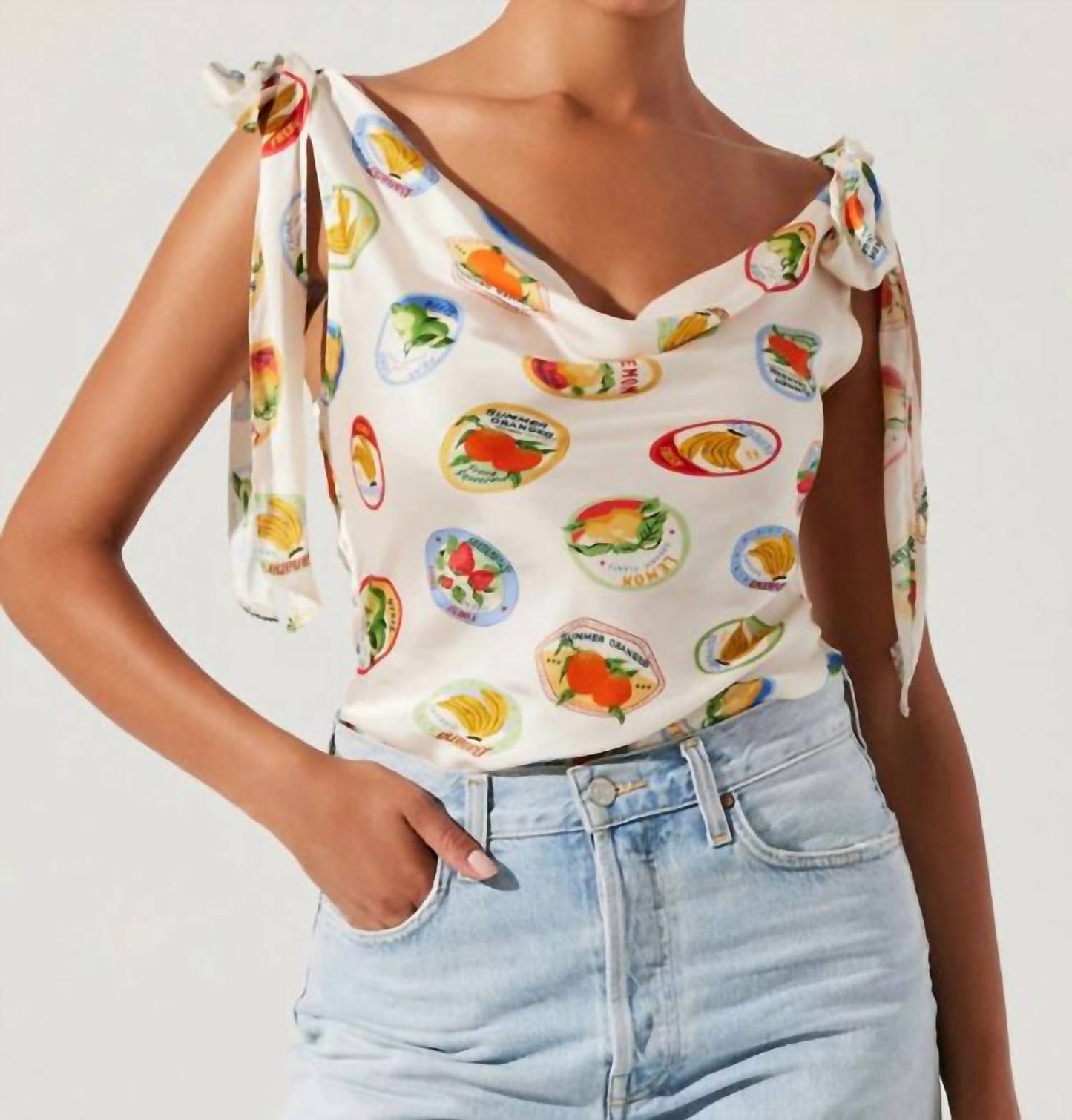 Astr - Allexina Cowl Neck Top