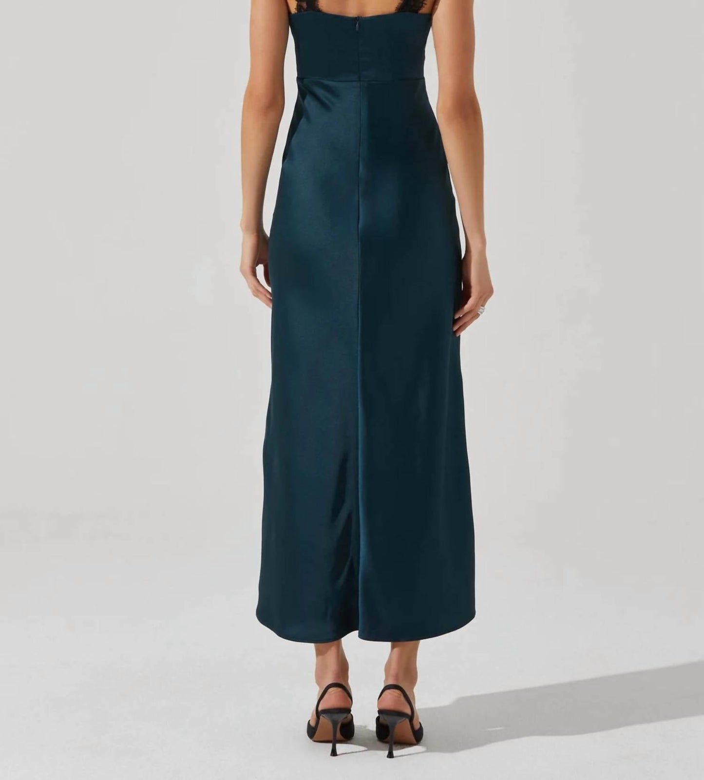 Astr - Eirene Satin Lace Trim Dress