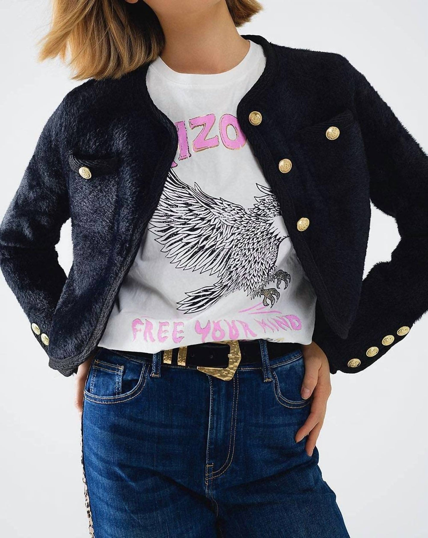Q2 - Vanessa Fuzzy Cardigan Jacket