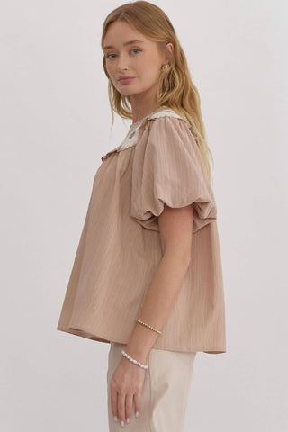 Entro - Puff Bubble Sleeve Top