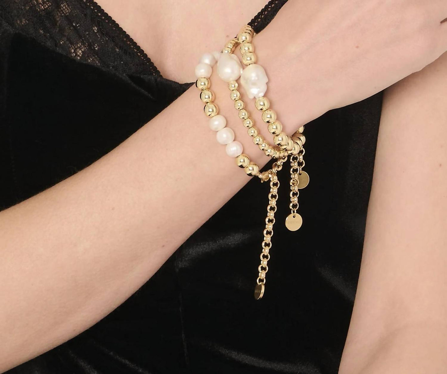 Eklexic - Women's Petra Pearl And Bead Bracelet