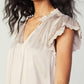 Current Air - Double Flutter Short Sleeve Blouse