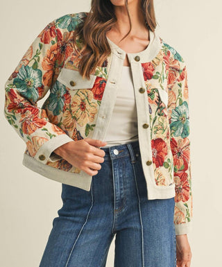 Anniewear - Jacquard Button Down Jacket