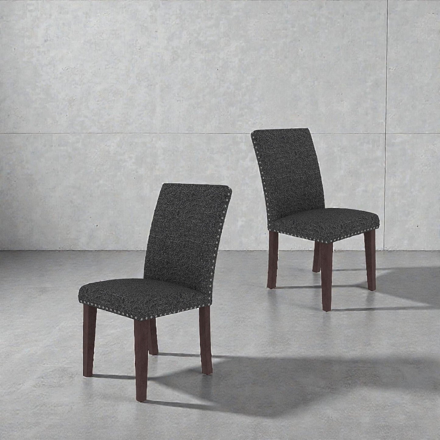 Upholstered Dining Chair With High Back Design (Set of 2)